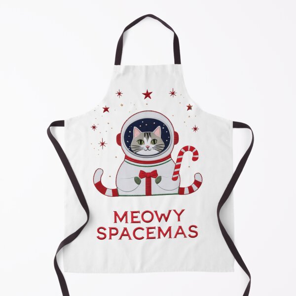 Item preview, Meowy Spacemas Cat Astronaut T-Shirt: Funny Space Christmas Kitty in Festive Suit with Candy Cane designed and sold by ZyxDes.