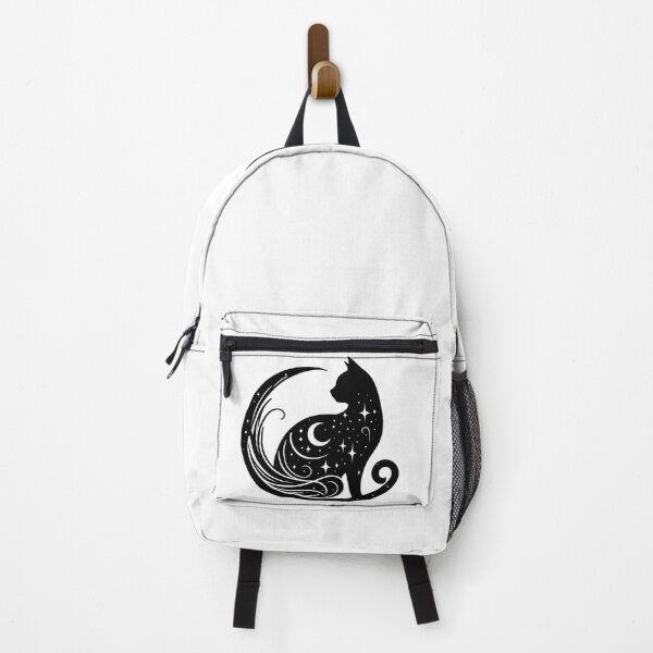 Item preview, Celestial Cat Silhouette – Mystical Night Sky Design designed and sold by Dogandesighn.
