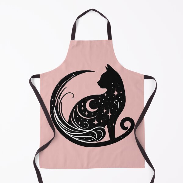 Item preview, Celestial Cat Silhouette – Mystical Night Sky Design designed and sold by Dogandesighn.
