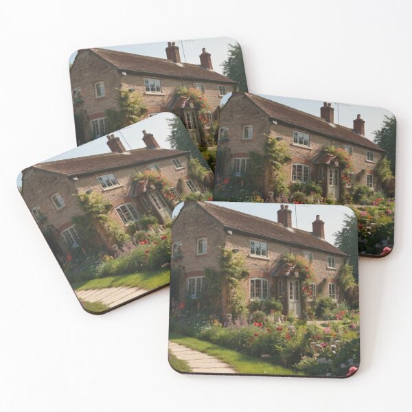 Item preview, English Cottage beside the Flower Garden designed and sold by BlareBlare.