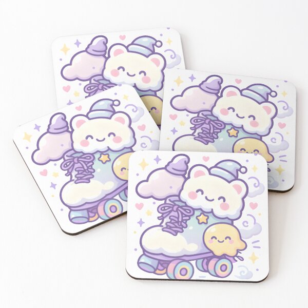 Item preview, Pastel Cloud Roller Skates • Kawaii Rainbow Wheels • Cute Aesthetic Roller Skate Design designed and sold by Snackwear Apparel.