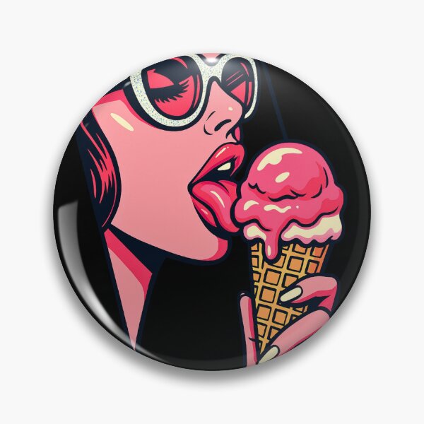 Item preview, Pop Girl with Pink Ice Cream designed and sold by Sauartsy.