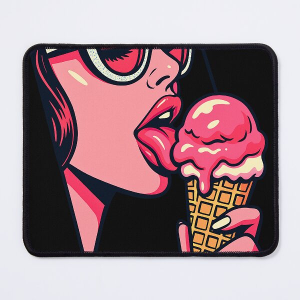 Item preview, Pop Girl with Pink Ice Cream designed and sold by Sauartsy.