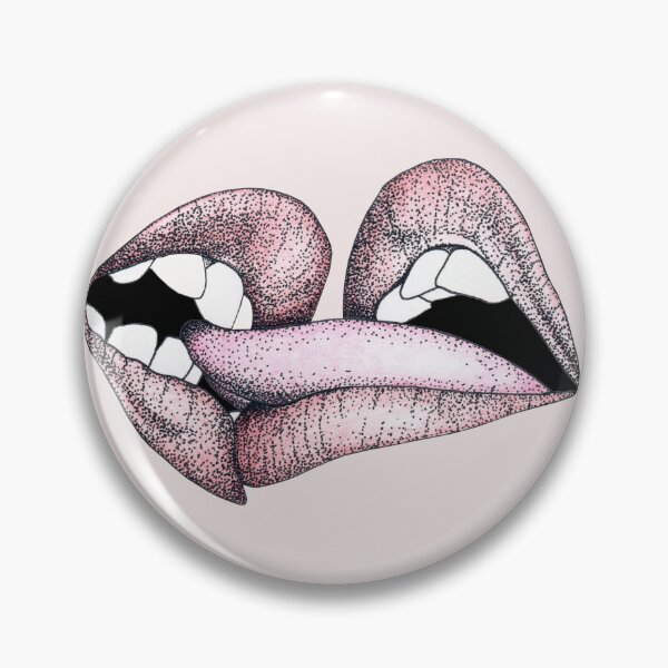 Item preview, “Entangled Lips – Bold Pop Art Tongue Illustration” designed and sold by Flower Magic .