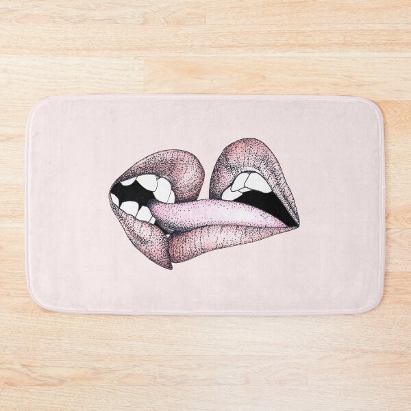 Item preview, “Entangled Lips – Bold Pop Art Tongue Illustration” designed and sold by Flower Magic .