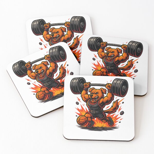 Item preview, Iron Paw Lifter – Muscular Weightlifting Dog Powerlifting Cartoon designed and sold by PawWave.