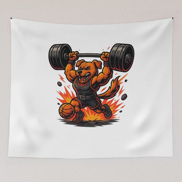 Item preview, Iron Paw Lifter – Muscular Weightlifting Dog Powerlifting Cartoon designed and sold by PawWave.