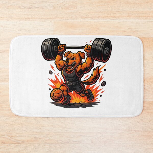Item preview, Iron Paw Lifter – Muscular Weightlifting Dog Powerlifting Cartoon designed and sold by PawWave.