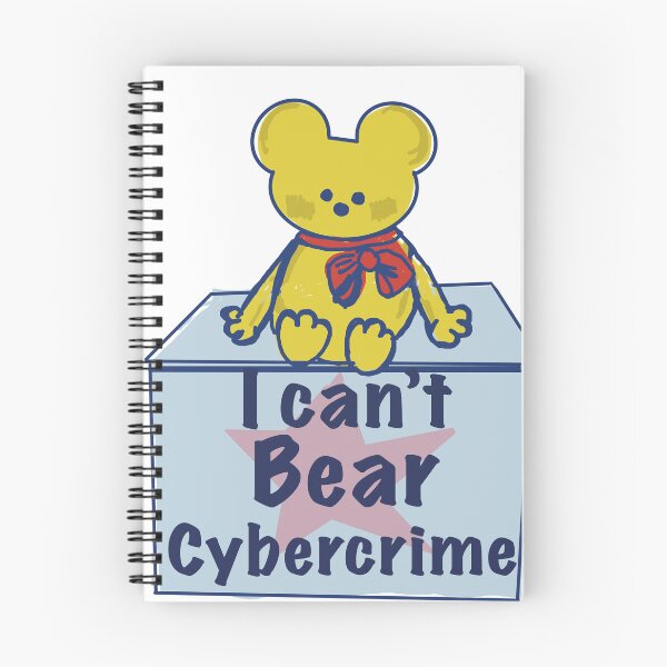 Item preview, cybersecurity awareness this teddy bear on a toy box  can't bear cybercrime  designed and sold by empressbat merch.