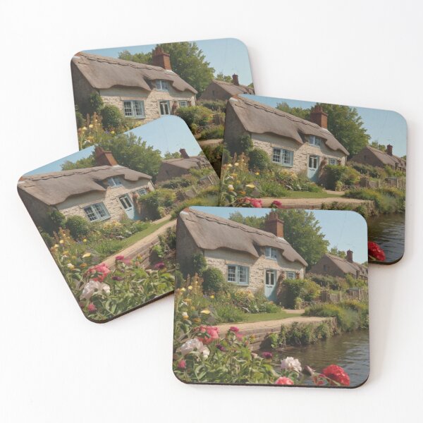 Item preview, Garden Path to the English Cottage Village Canal designed and sold by BlareBlare.