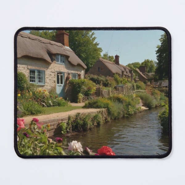 Item preview, Garden Path to the English Cottage Village Canal designed and sold by BlareBlare.