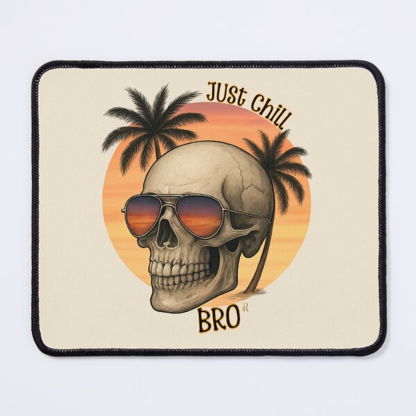 Item preview, Retro Sunset Skull - Just Chill BRO aesthetic  designed and sold by JoysByTanja.