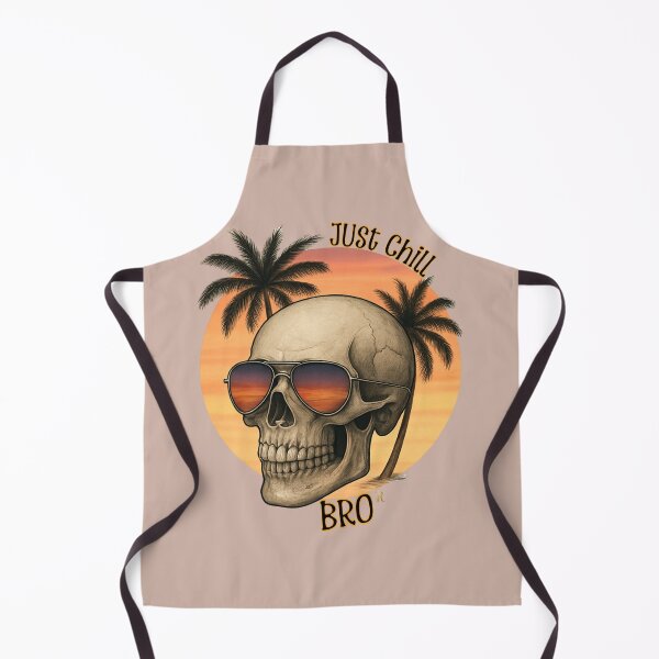 Item preview, Retro Sunset Skull - Just Chill BRO aesthetic designed and sold by JoysByTanja.