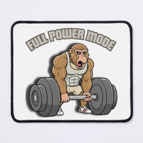 Item preview, Full Power Mode – Funny Gym Cartoon Powerlifting Design designed and sold by BeakBros.