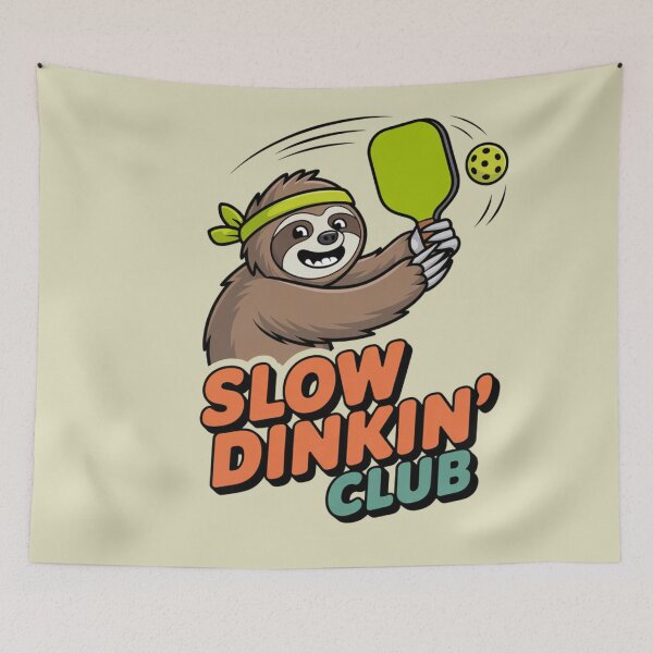 Item preview, Retro Sloth Pickleball Slow Dinkin' Club Design designed and sold by Mr-wow.
