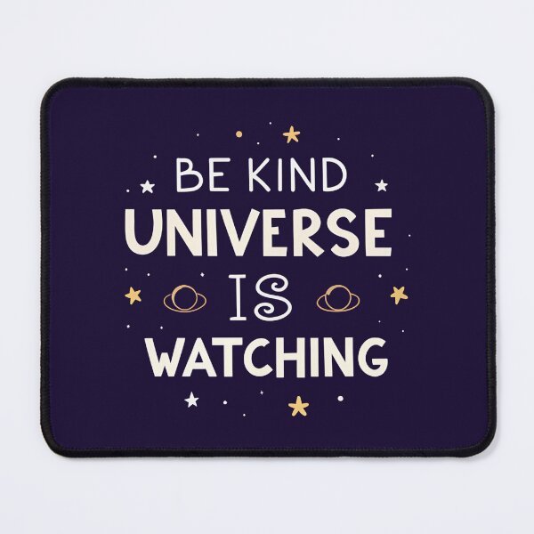 Item preview, "Be Kind Universe Is Watching" Typographic Design - Pastel Space and Kindness Quote designed and sold by niteshRart.