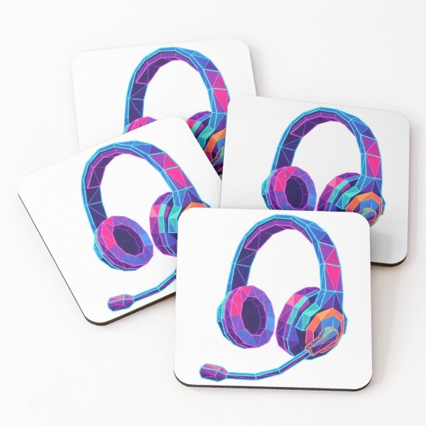 Item preview, Neon Geometric Headset - Cyberpunk Gamer & DJ Art designed and sold by PanaddaArtStudio.
