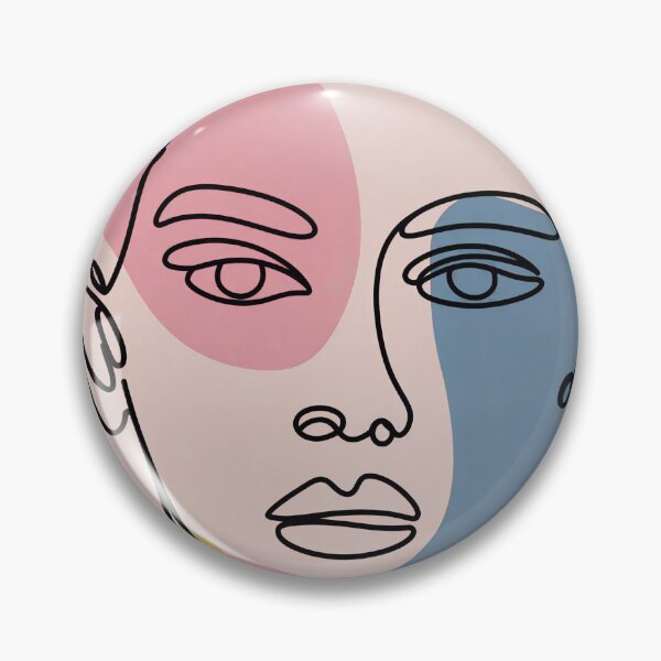 Item preview, Minimal Continuous Line Art Face Phone Case: Modern Serene Expression Drawing with Muted Pastel Pink/Blue Background designed and sold by ZyxDes.