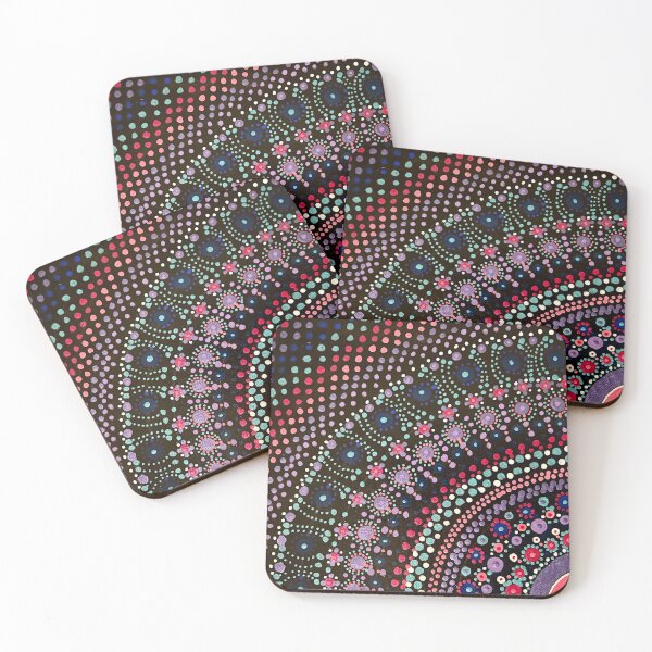 Item preview, Pinks purples and blues - dot art designed and sold by MishaArtsCA.