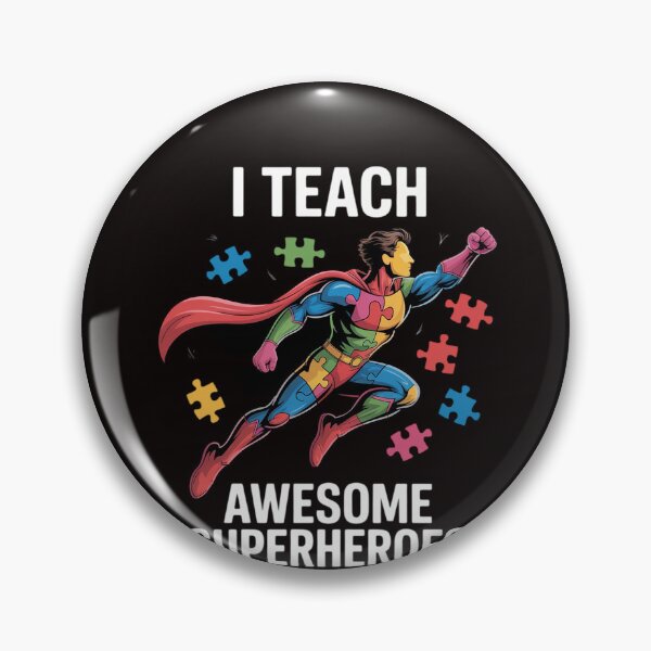 Item preview, Autism Awareness Teacher I Teach Awesome Superheroes designed and sold by ControlCenter.