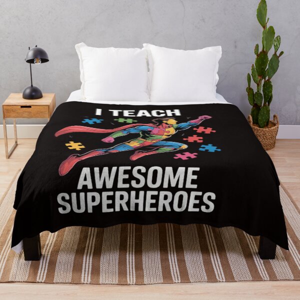 Item preview, Autism Awareness Teacher I Teach Awesome Superheroes designed and sold by ControlCenter.