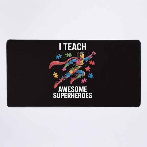 Item preview, Autism Awareness Teacher I Teach Awesome Superheroes designed and sold by ControlCenter.