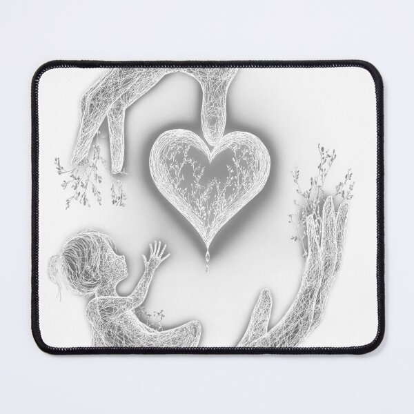Item preview, Romantic Hands Holding Heart Sketch designed and sold by DKRPalette.