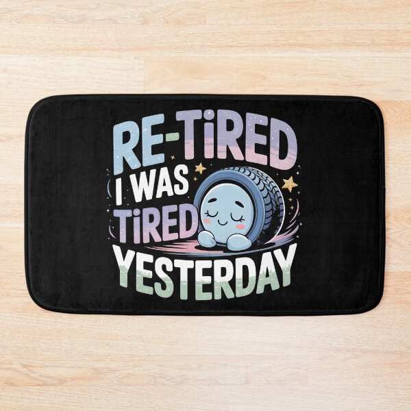 Item preview, Re-Tired I Was Tired Yesterday – Cute Sleepy Tire Pastel Cosmic Design designed and sold by SaritaVerseArt.