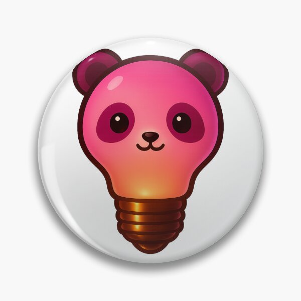 Item preview, Cute Pink Panda Lightbulb – Kawaii Glowing Cartoon Panda Design designed and sold by GoldenDreamGallery.