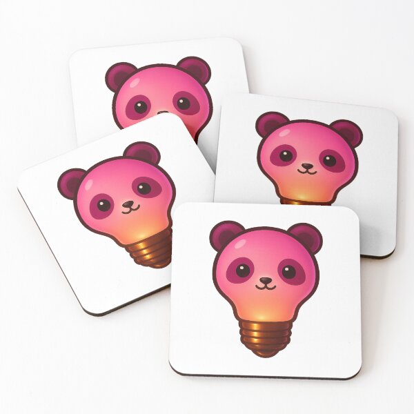 Item preview, Cute Pink Panda Lightbulb – Kawaii Glowing Cartoon Panda Design designed and sold by GoldenDreamGallery.