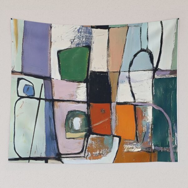 Item preview, TV room - Abstract art designed and sold by 3ling_Design.