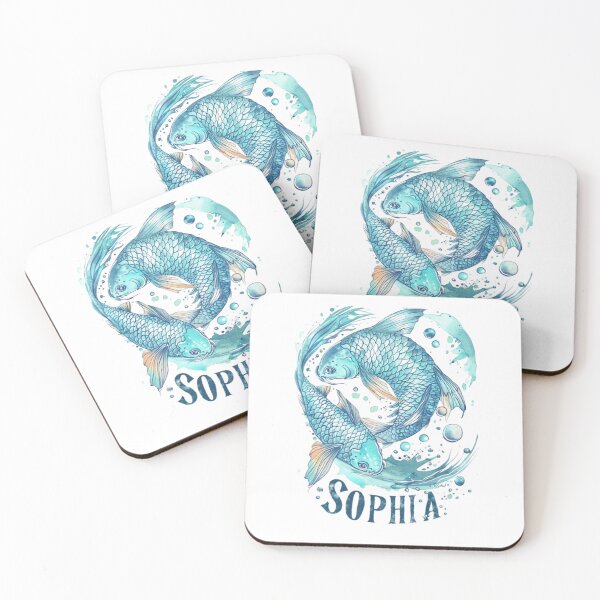 Item preview, Sophia – Pisces Zodiac Sign designed and sold by AlexLineArt.