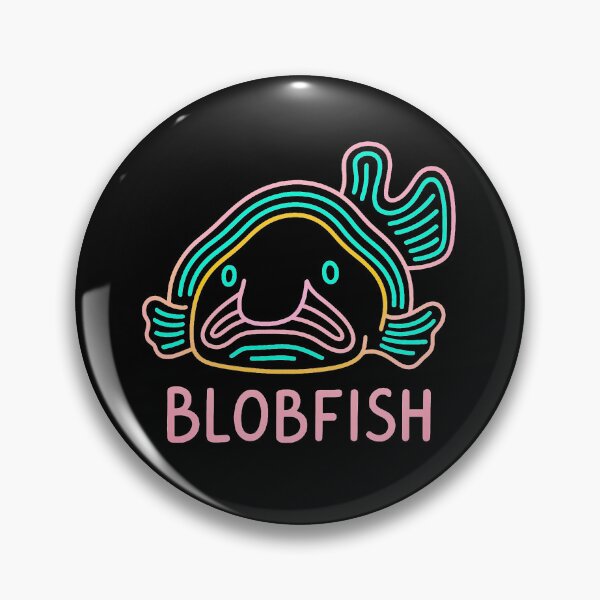 Item preview, Neon Blobfish – Funny Deep Sea Cartoon Design designed and sold by JonelCrafts.