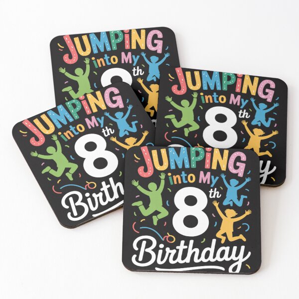 Item preview, Trampoline Lover 8th Birthday Party Jumping Celebration Kids designed and sold by OlafLica.