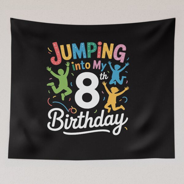 Item preview, Trampoline Lover 8th Birthday Party Jumping Celebration Kids designed and sold by OlafLica.