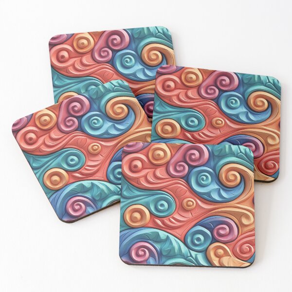 Item preview, New Zealand Māori Paua Pattern Koru Design 623 designed and sold by GrinGalore.