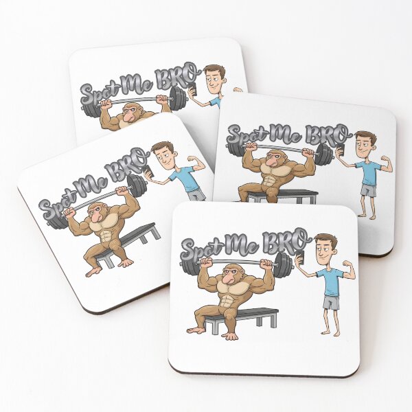 Item preview, Spot Me Bro – Funny Gym Bench Press Cartoon Design designed and sold by BeakBros.