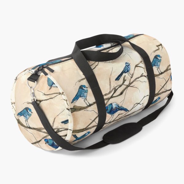Item preview, Blue Wrens on Branches – Australian Watercolour Bird Illustration designed and sold by ArtwithKellie.