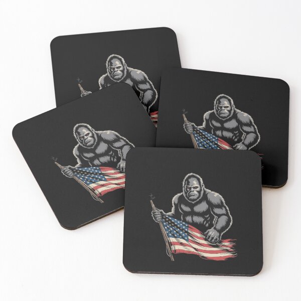 Item preview, Big Foot Bigfoot Sasquatch American Flag Patriotic 4th July designed and sold by MicanCuteStore.