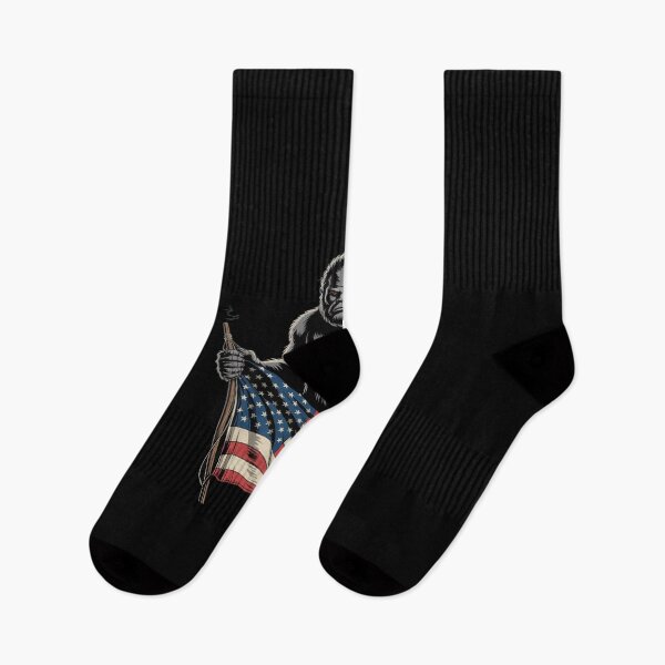 Item preview, Big Foot Bigfoot Sasquatch American Flag Patriotic 4th July designed and sold by MicanCuteStore.