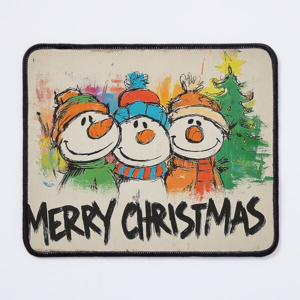 Item preview, Merry Christmas - Three Cute Smiling Snowmen Artistic Sketch designed and sold by Lamarcy.