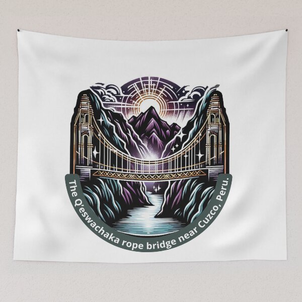 Item preview, _the Q’eswachaka rope bridge near Cuzco, Peru. designed and sold by  ViralVisionsCreating .