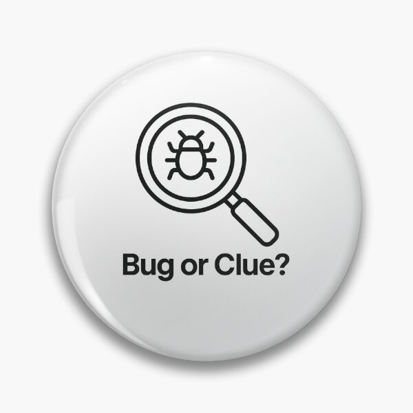 Item preview, Bug or Clue? — Dev Mystery Minimal Line Art designed and sold by techy-rrr.