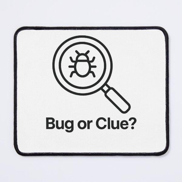 Item preview, Bug or Clue? — Dev Mystery Minimal Line Art designed and sold by techy-rrr.