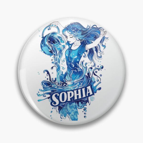Item preview, Sophia – Aquarius Zodiac Sign designed and sold by AlexLineArt.