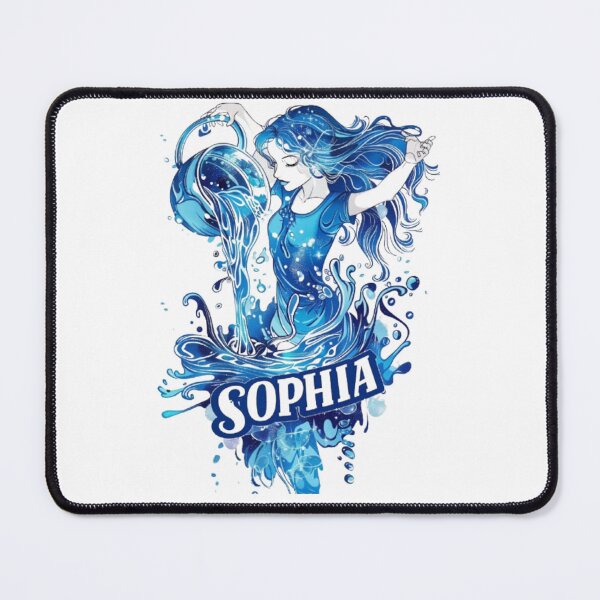 Item preview, Sophia – Aquarius Zodiac Sign designed and sold by AlexLineArt.