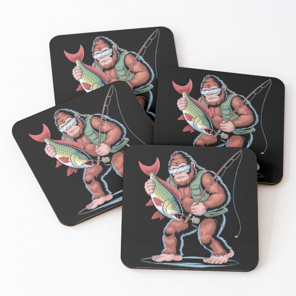 Item preview, Fishing Bigfoot Bass Fisherman designed and sold by TorjeARTStore.