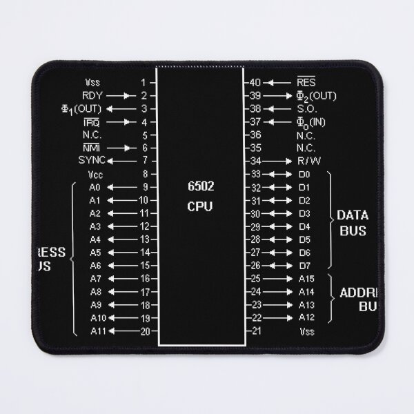 Item preview, MOS 6502 processor diagram - White designed and sold by Jagaroth.