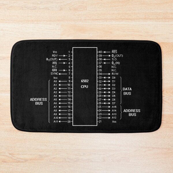 Item preview, MOS 6502 processor diagram - White designed and sold by Jagaroth.