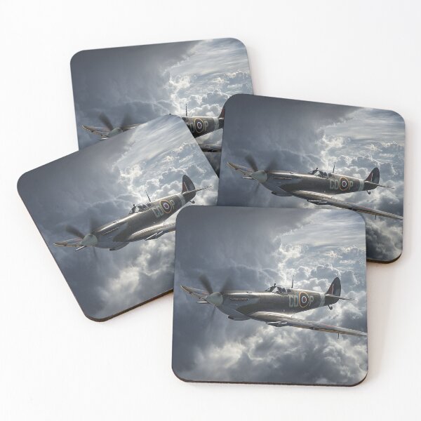 Item preview, Supermarine Spitfire Flying Through Rain Clouds in Turbulent Air designed and sold by Skyframe Aviation.